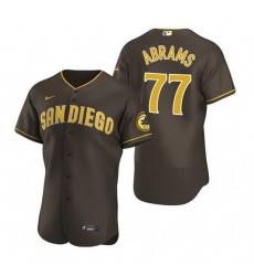 Men San Diego Padres 77 C J  Abrams Brown Flex Base Stitched Baseball jersey