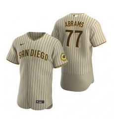 Men San Diego Padres 77 C J  Abrams Tan Flex Base Stitched Baseball jersey