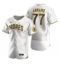 Men San Diego Padres 77 C J  Abrams White Flex Base Stitched Baseball jersey