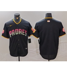 Men San Diego Padres Blank Black Cool Base Stitched Baseball Jersey