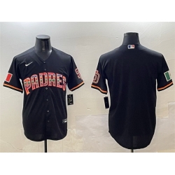 Men San Diego Padres Blank Black Mexico Cool Base Stitched Baseball Jersey