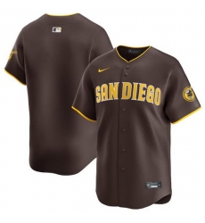 Men San Diego Padres Blank Brown 2024 Away Limited Stitched Baseball Jersey