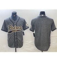 Men San Diego Padres Blank Gray Cool Base Stitched Baseball Jersey