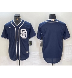 Men San Diego Padres Blank Navy Cool Base Stitched Baseball Jersey