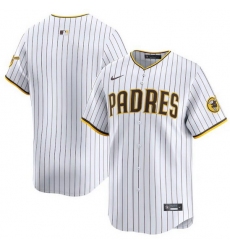 Men San Diego Padres Blank White 2024 Home Limited Stitched Baseball Jersey