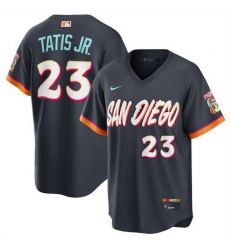 Men San Diego Padres  Fernando Tatis Jr  Obsidian 2026 City Connect Stadium Stitched Baseball Jersey