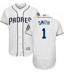 Mens Majestic San Diego Padres 1 Ozzie Smith White Home Flexbase Authentic Collection MLB Jersey