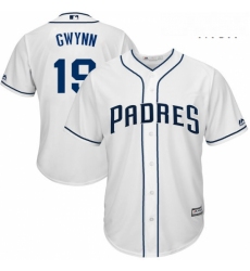 Mens Majestic San Diego Padres 19 Tony Gwynn Replica White Home Cool Base MLB Jersey