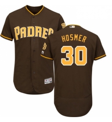 Mens Majestic San Diego Padres 30 Eric Hosmer Brown Alternate Flex Base Authentic Collection MLB Jersey