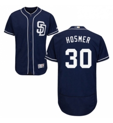 Mens Majestic San Diego Padres 30 Eric Hosmer Navy Blue Alternate Flex Base Authentic Collection MLB Jersey