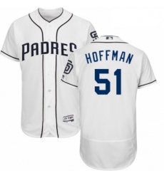 Mens Majestic San Diego Padres 51 Trevor Hoffman White Home Flex Base Authentic Collection MLB Jersey