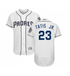 Mens San Diego Padres 23 Fernando Tatis Jr White Home Flex Base Authentic Collection Baseball Jersey