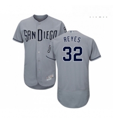Mens San Diego Padres 32 Franmil Reyes Authentic Grey Road Cool Base Baseball Jersey 