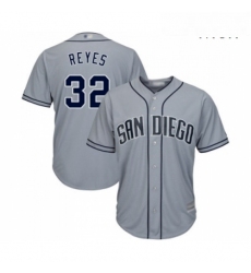 Mens San Diego Padres 32 Franmil Reyes Replica Grey Road Cool Base Baseball Jersey 