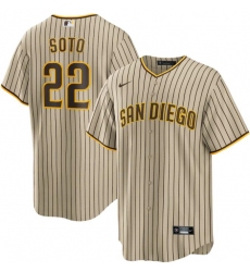 Men's San Diego Padres Juan Soto #22 Nike Tan Brown Alternate Cool Base Player Jersey