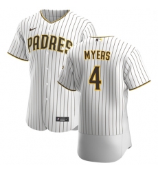 San Diego Padres 4 Wil Myers Men Nike White Brown Home 2020 Authentic Player Jersey