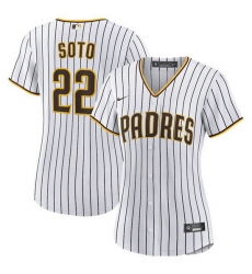 Women San Diego Padres 22 Juan Soto White Cool Base Stitched Baseball Jersey 28Run Small 29