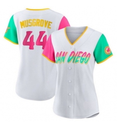 Women San Diego Padres 44 Joe Musgrove 2022 White City Connect Cool Base Stitched Baseball Jersey 