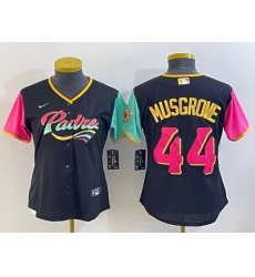 Women San Diego Padres 44 Joe Musgrove Black City Connect Stitched Baseball Jersey