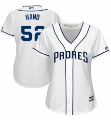 Womens Majestic San Diego Padres 52 Brad Hand Authentic White Home Cool Base MLB Jersey 