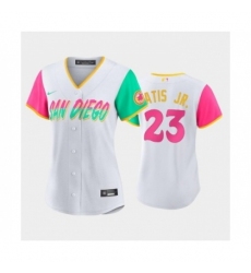 Women's San Diego Padres #23 Fernando Tatis Jr. White 2022 City Connect Cool Base Stitched Baseball Jersey