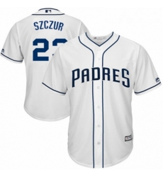 Youth Majestic San Diego Padres 23 Matt Szczur Authentic White Home Cool Base MLB Jersey 