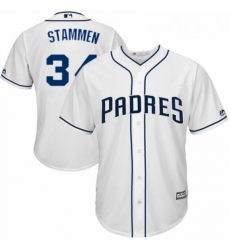 Youth Majestic San Diego Padres 34 Craig Stammen Authentic White Home Cool Base MLB Jersey 
