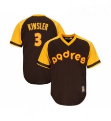 Youth San Diego Padres 3 Ian Kinsler Authentic Brown Alternate Cooperstown Cool Base Baseball Jersey 
