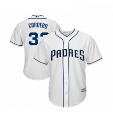 Youth San Diego Padres 33 Franchy Cordero Replica White Home Cool Base Baseball Jersey 