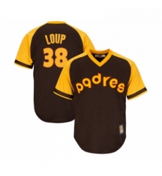 Youth San Diego Padres 38 Aaron Loup Replica Brown Alternate Cooperstown Cool Base Baseball Jersey 