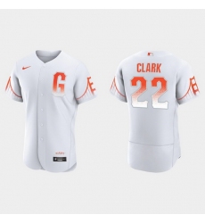 Men San Francisco Giants 22 Will Clark Men 2021 City Connect Authentic White Jersey