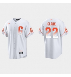 Men San Francisco Giants 22 Will Clark Men 2021 City Connect White Fan Version Jersey