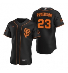 Men San Francisco Giants 23 Joc Pederson Black Flex Base Stitched jersey