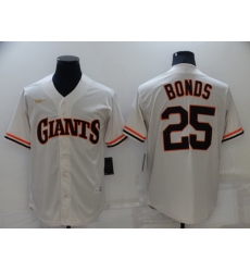 Men San Francisco Giants 25 Barry Bonds Cream Cool Base Stitched jersey