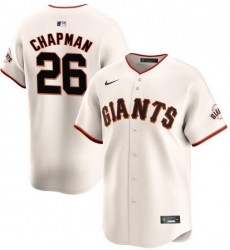 Men San Francisco Giants 26 Matt Chapman Cream 2024 Home Limited Stitched Baseball Jersey