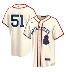 Men San Francisco Giants 51 Jung Hoo Lee Cream 2024 Rickwood Classic Stitched Baseball Jersey