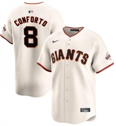 Men San Francisco Giants 8 Michael Conforto Cream Home Limited Stitched Baseball Jersey