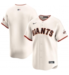 Men San Francisco Giants Blank Cream Home Limited Stitched Baseball Jersey