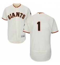 Mens Majestic San Francisco Giants 1 Gregor Blanco Cream Home Flex Base Authentic Collection MLB Jersey