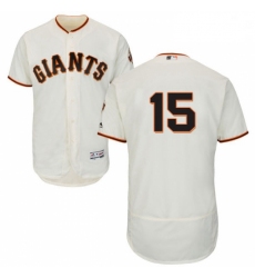 Mens Majestic San Francisco Giants 15 Bruce Bochy Cream Home Flex Base Authentic Collection MLB Jersey