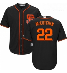 Mens Majestic San Francisco Giants 22 Andrew McCutchen Replica Black Alternate Cool Base MLB Jersey 