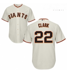 Mens Majestic San Francisco Giants 22 Will Clark Replica Cream Home Cool Base MLB Jersey