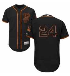 Mens Majestic San Francisco Giants 24 Willie Mays Black Alternate Flex Base Authentic Collection MLB Jersey