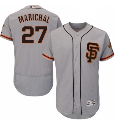 Mens Majestic San Francisco Giants 27 Juan Marichal Grey Alternate Flex Base Authentic Collection MLB Jersey