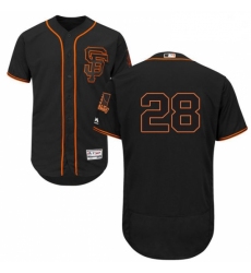 Mens Majestic San Francisco Giants 28 Buster Posey Black Alternate Flex Base Authentic Collection MLB Jersey