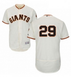 Mens Majestic San Francisco Giants 29 Jeff Samardzija Cream Home Flex Base Authentic Collection MLB Jersey 