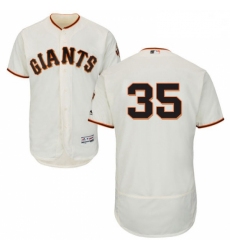 Mens Majestic San Francisco Giants 35 Brandon Crawford Cream Home Flex Base Authentic Collection MLB Jersey