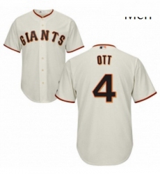 Mens Majestic San Francisco Giants 4 Mel Ott Replica Cream Home Cool Base MLB Jersey