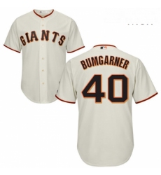 Mens Majestic San Francisco Giants 40 Madison Bumgarner Replica Cream Home Cool Base MLB Jersey