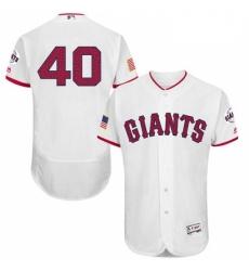 Mens Majestic San Francisco Giants 40 Madison Bumgarner White Fashion Stars Stripes Flex Base MLB Jersey